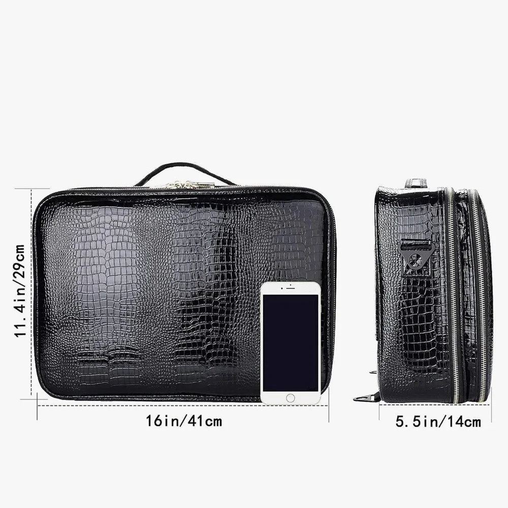🆕 Makeup Case Travel Makeup Train Case Organizer - Picture 16 of 17